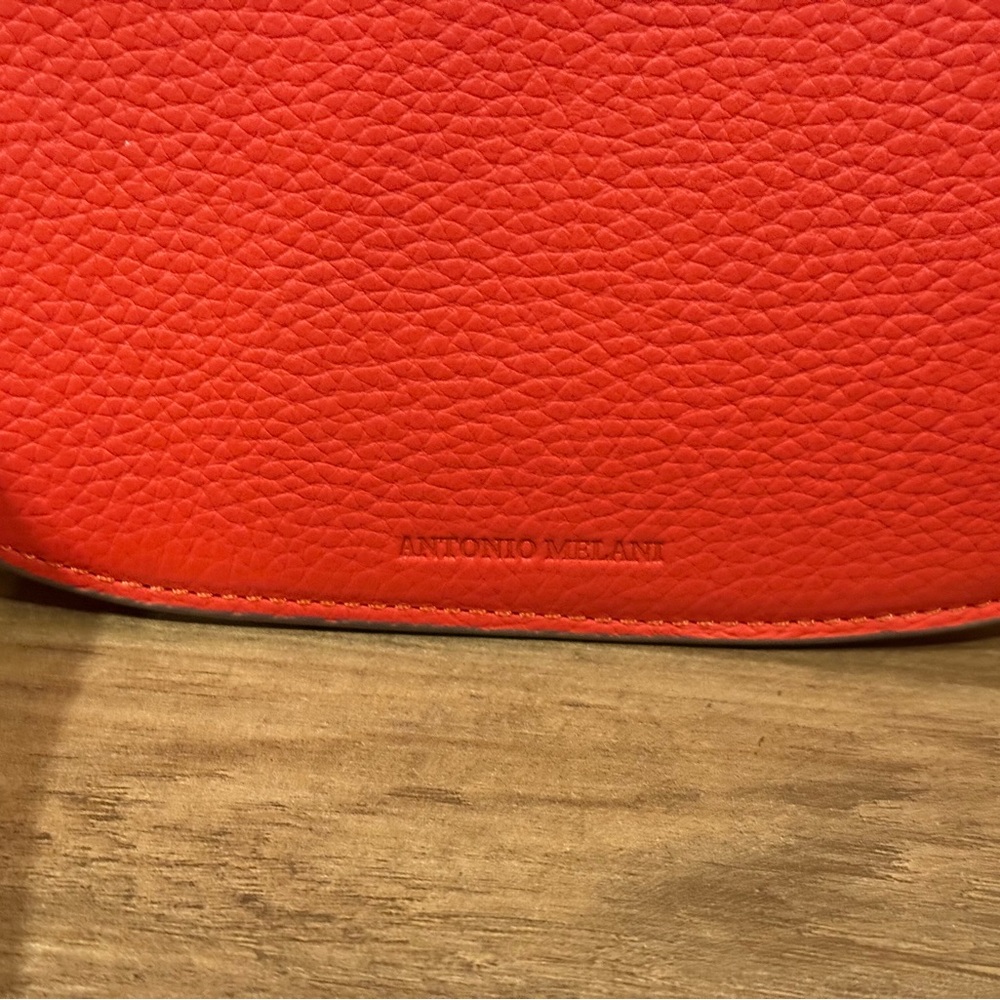 Antonio Melani Rosie Braided Top Handle Saddle Crossbody Bag – Red/orangw - Picture 4 of 13
